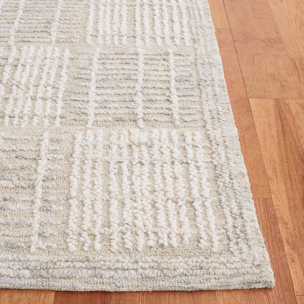 SAFAVIEH Area Rug 8x10 - Abstract Collection - Large - Grey & Ivory, Hand...