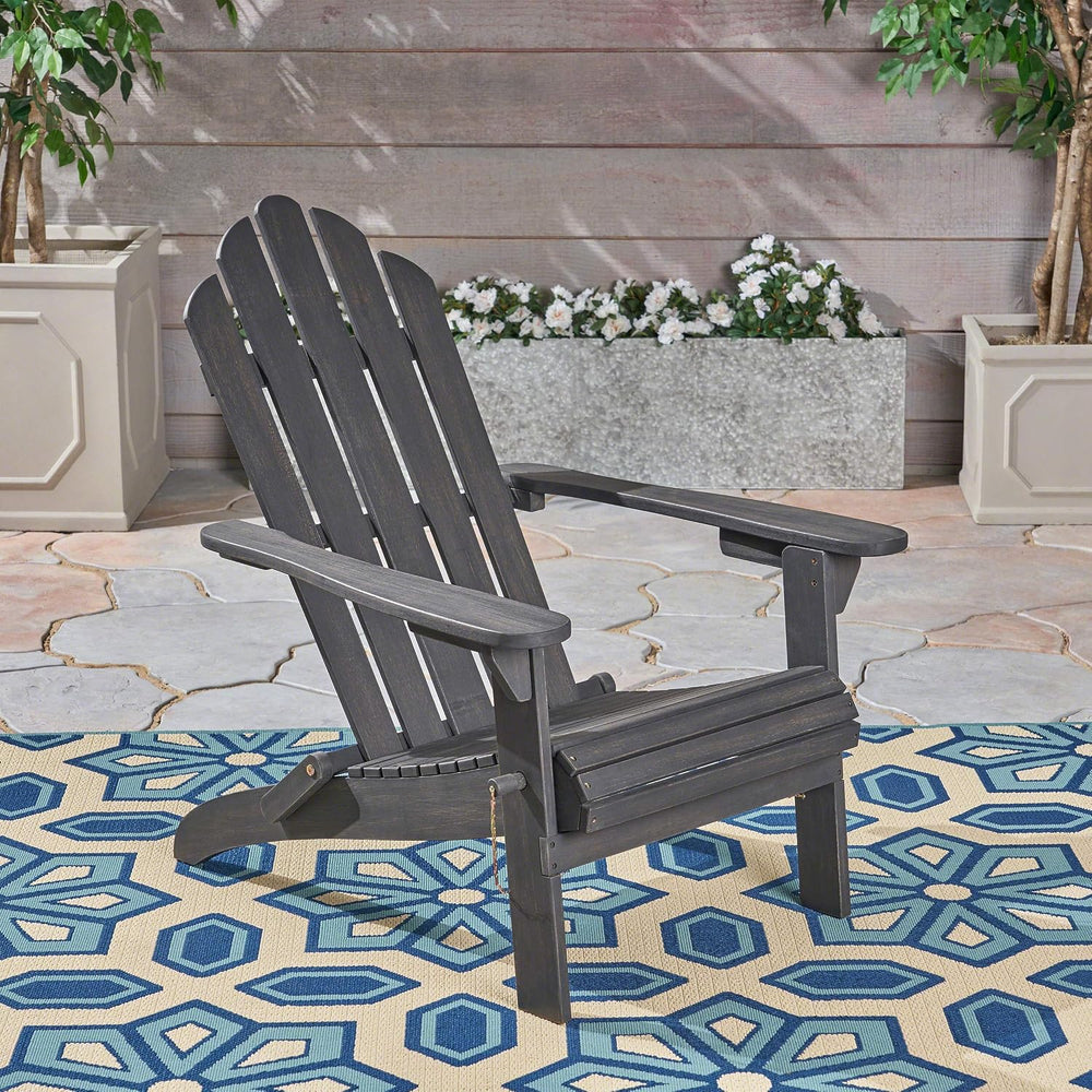 Christopher Knight Home Cara Outdoor Foldable Acacia Wood Adirondack Chair, B...
