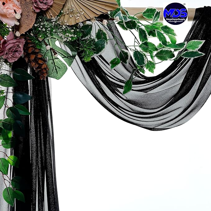 MDS Halloween Chiffon Draping Fabric - 2 Panel, 30" Wide x 30ft Long - S...