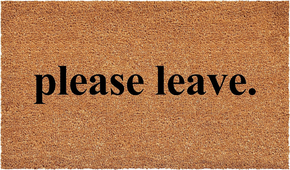 Calloway Mills Please Leave Doormat (Tan/Black, 24" x 36")