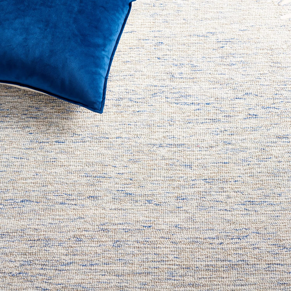 SAFAVIEH Abstract Wool Area Rug 11'x15', Modern Blue & Ivory ABT478M