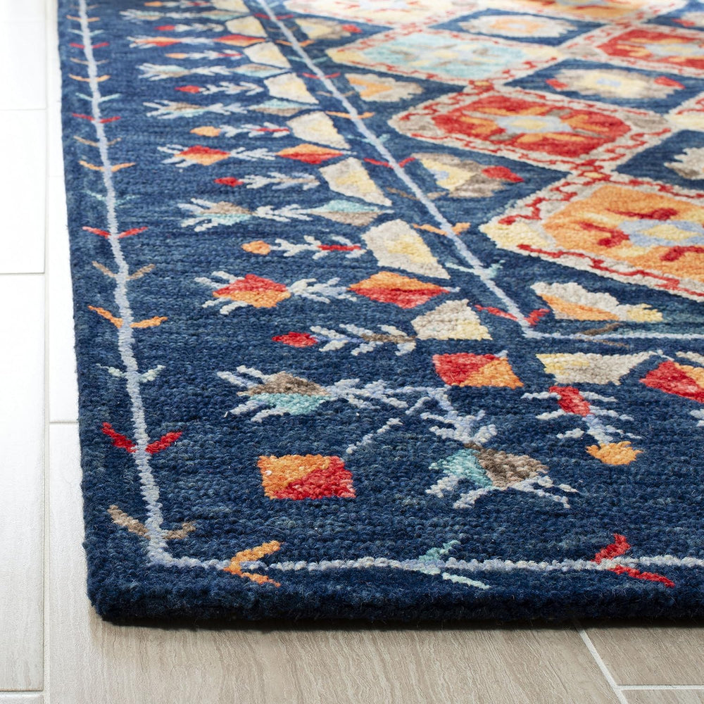 SAFAVIEH Aspen Collection X-Large Area Rug - 11' x 15', Navy & Or...