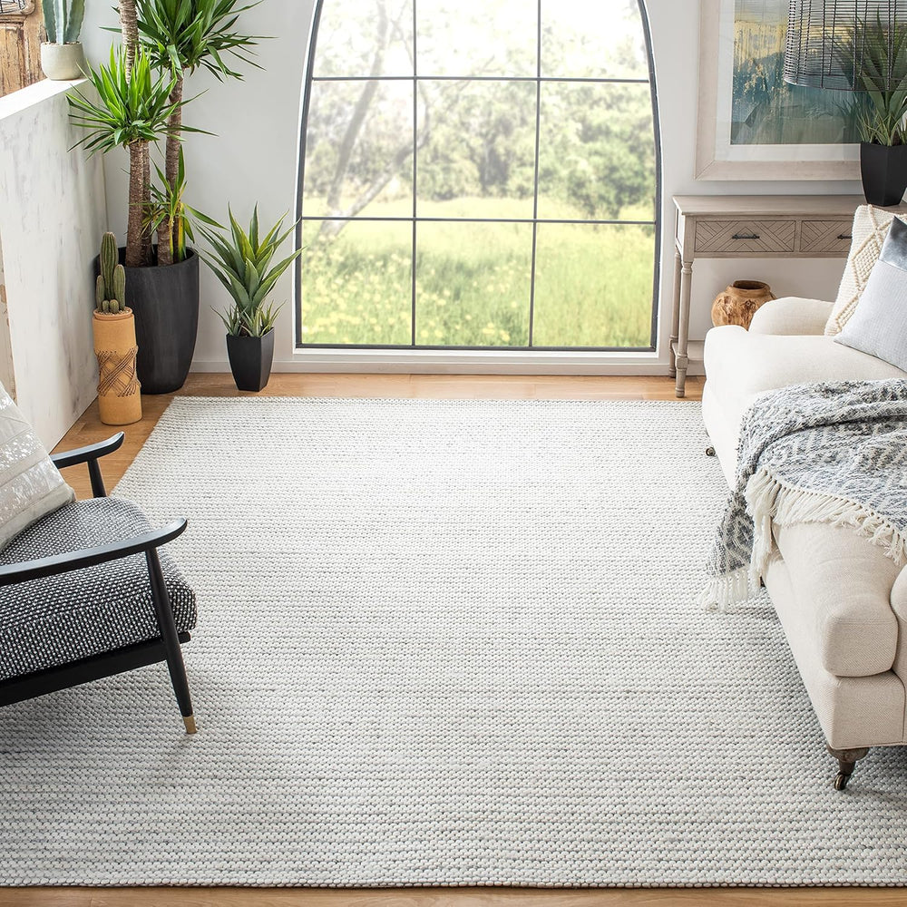 SAFAVIEH Marbella Collection X-Large Area Rug - 11' x 15', Light Grey...