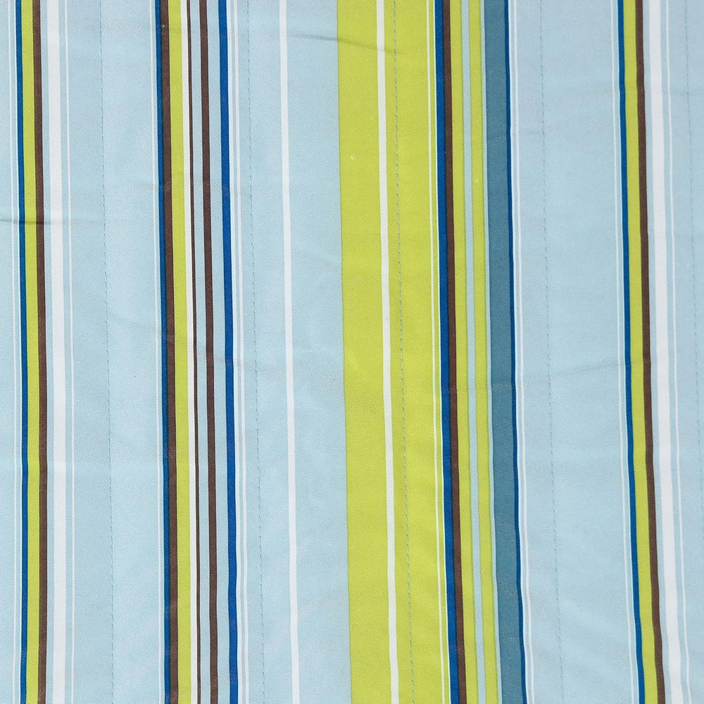 Sunnydaze Quilted Double Hammock for Outside with Pillow, Blue and Green