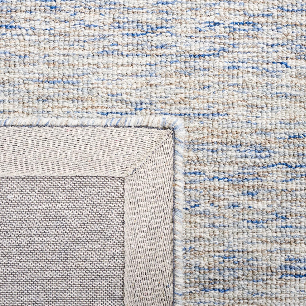 SAFAVIEH Abstract Wool Area Rug 11'x15', Modern Blue & Ivory ABT478M