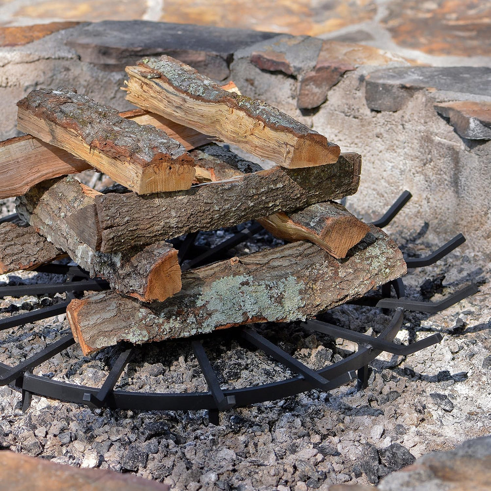 SteelFreak Wagon Wheel Firewood Grate for Fire Pit, Chiminea - Made in the US...