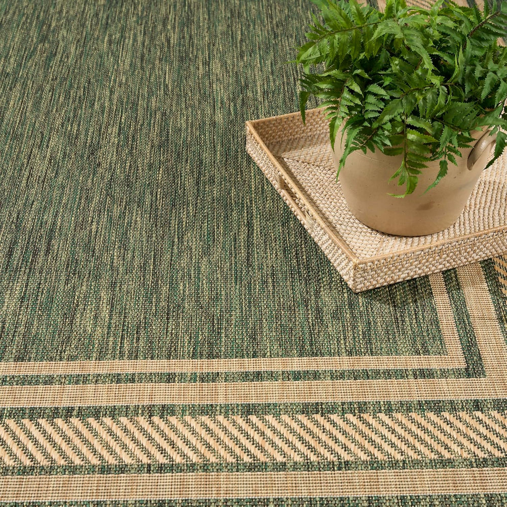 Nourison Home Horizon Indoor/Outdoor Green 9' x 12' Area Rug - Easy C...