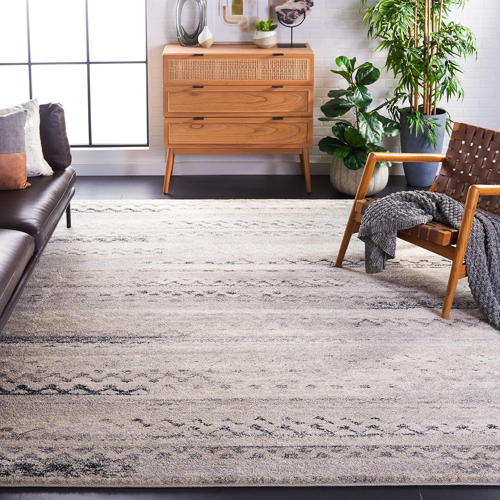SAFAVIEH Retro Collection X-Large Area Rug - 11' x 15', Cream & G...