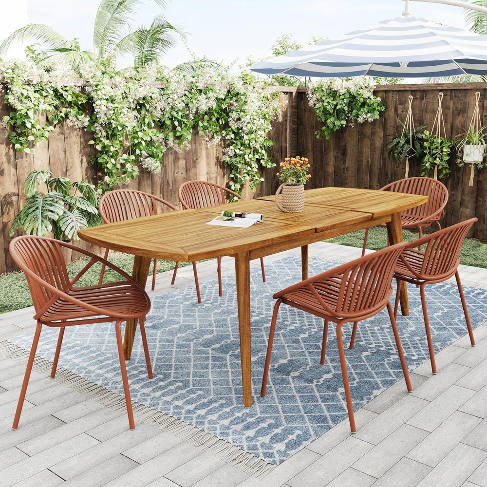 Christopher Knight Home Set of 2 Tita Modern Patio Outdoor Dining Chairs, Sta...