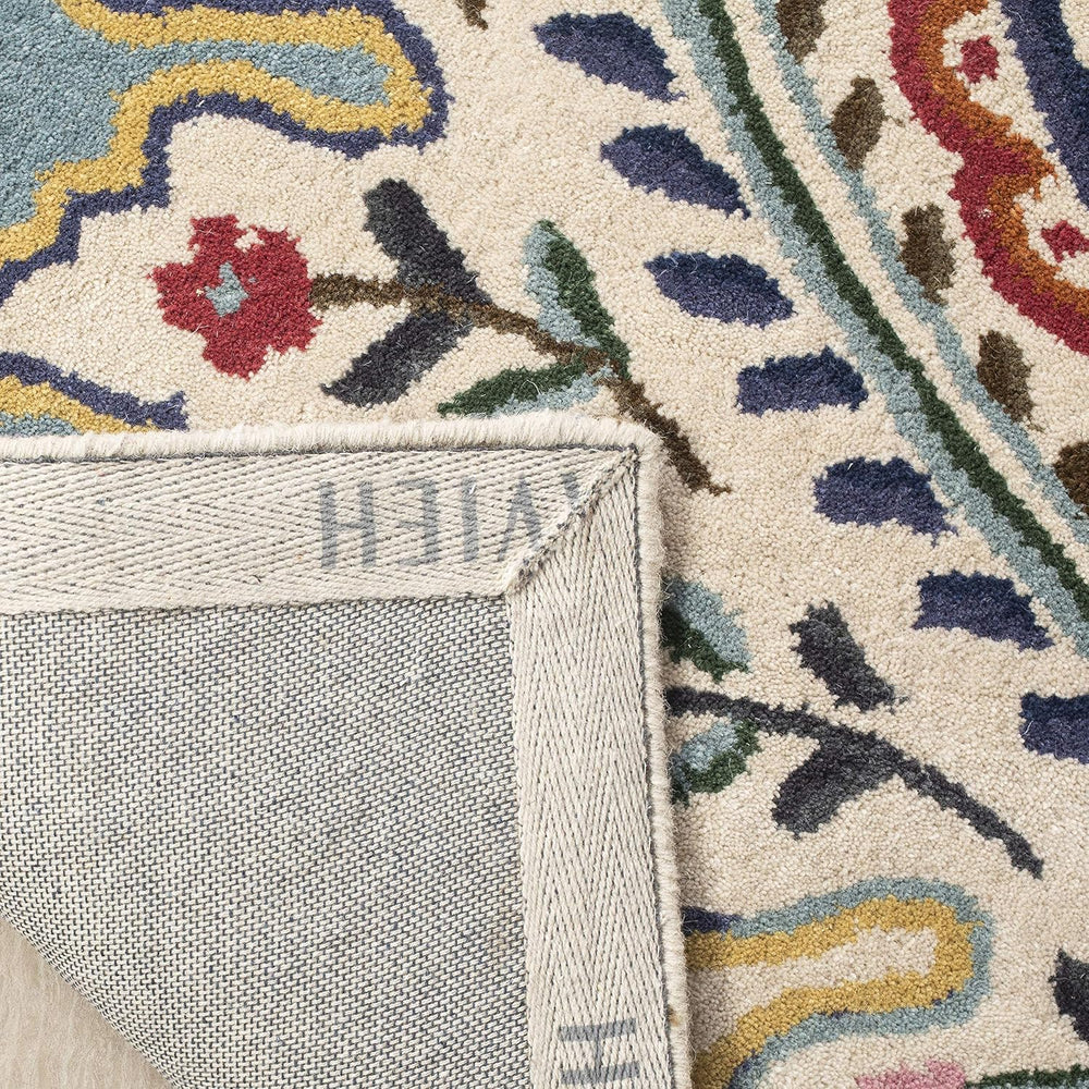 SAFAVIEH Area Rug 8x10 - Bella Collection - Large - Ivory & Teal, Handmad...
