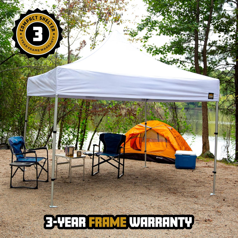 8x8 Heavy Duty Pop Up Canopy by Compact Shelter - Easy Setup, Commercial Grad...