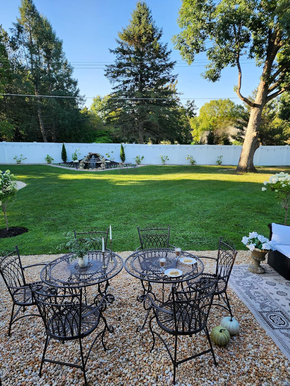 SAFAVIEH Outdoor - Thessaly 5-Piece Bistro Dining Set - Rustic Brown Iron Met...