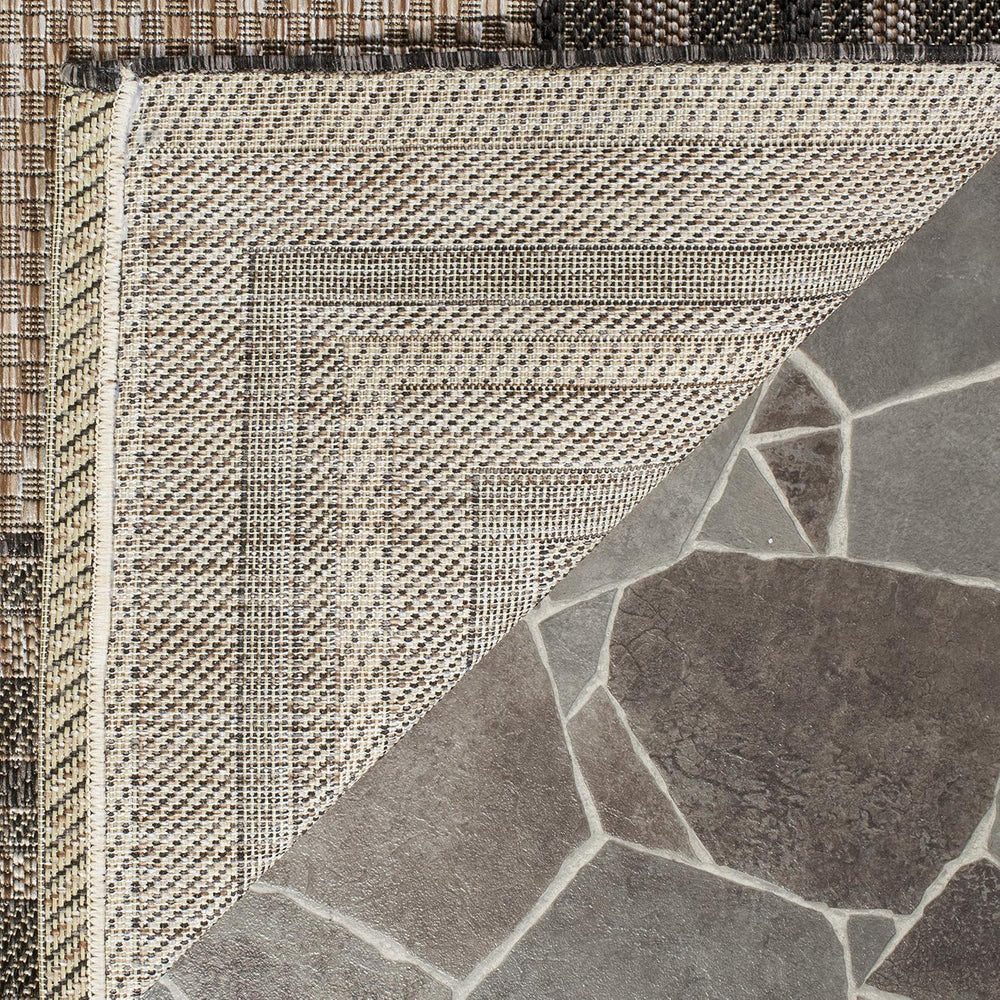SAFAVIEH Courtyard Outdoor Area Rug 8'x10', Natural & Black CY847...