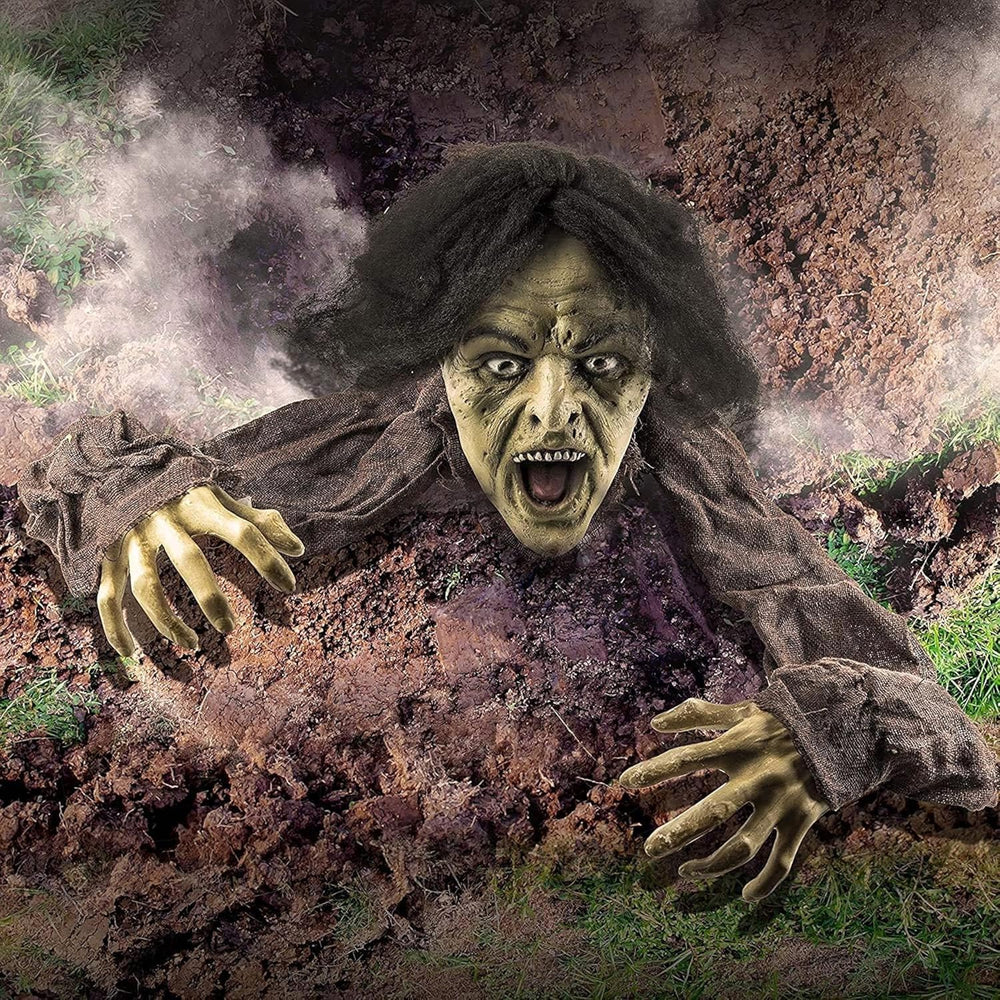 PREXTEX Crawling Zombie Halloween Decoration - Zombies Coming Out of Ground P...