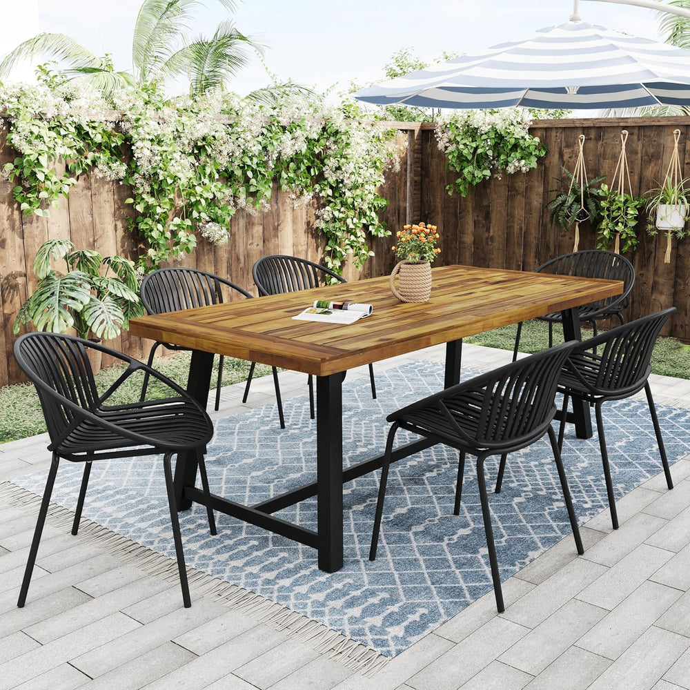 Christopher Knight Home Set of 2 Tita Modern Patio Outdoor Dining Chairs, Sta...