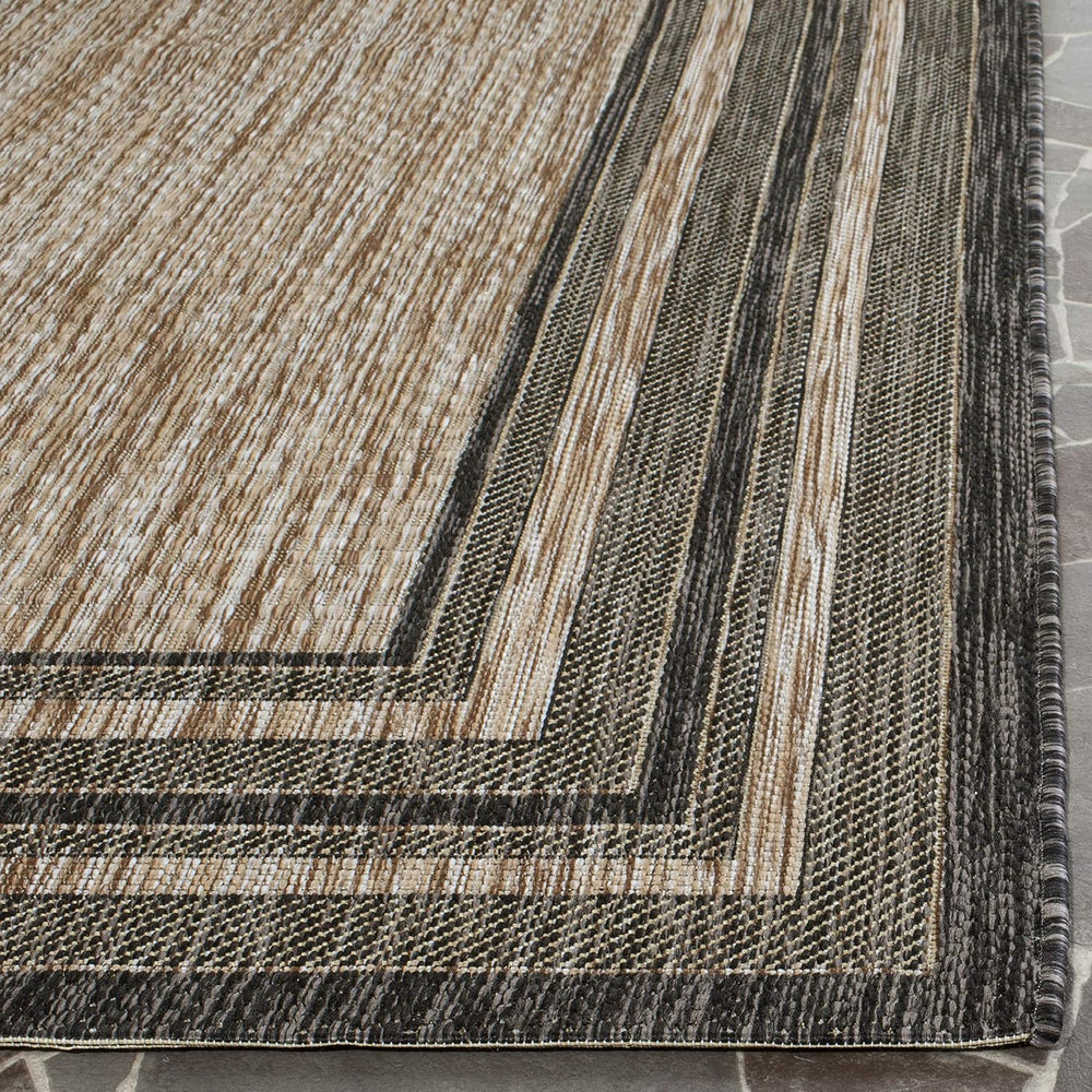 SAFAVIEH Courtyard Outdoor Area Rug 8'x10', Natural & Black CY847...