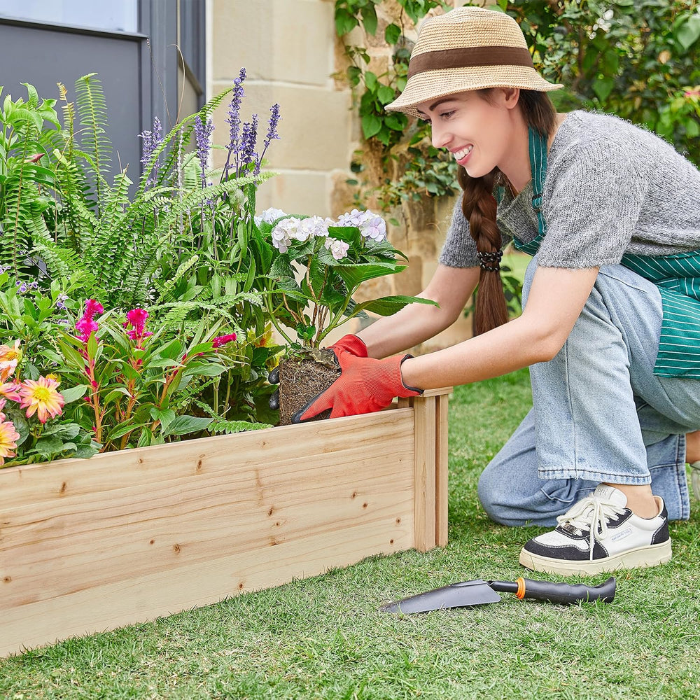 Yaheetech Raised Garden Bed Wooden Planter Box for Vegetables/Flowers, Wood