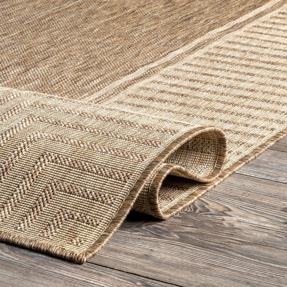 Nuloom Asha Light Brown Bordered Indoor/Outdoor Area Rug, 4' x 6'