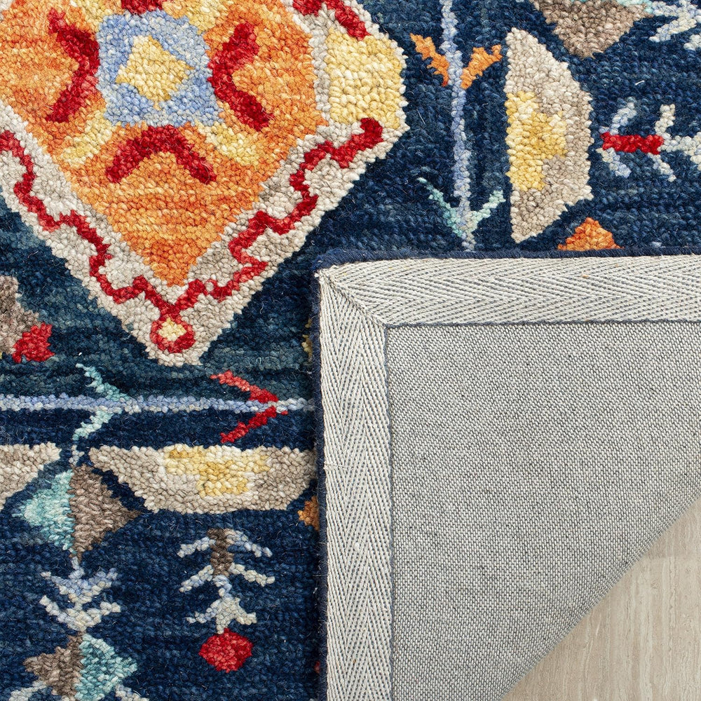 SAFAVIEH Aspen Collection X-Large Area Rug - 11' x 15', Navy & Or...