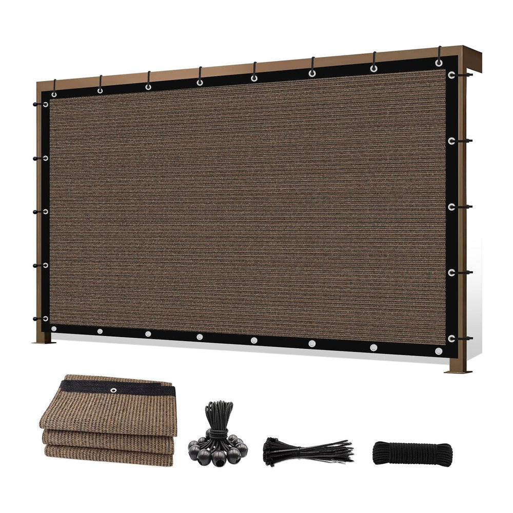 10' X 20' 90% Sun Shade Cloth Outdoor Patio Mocha Pergola Shades Cove...