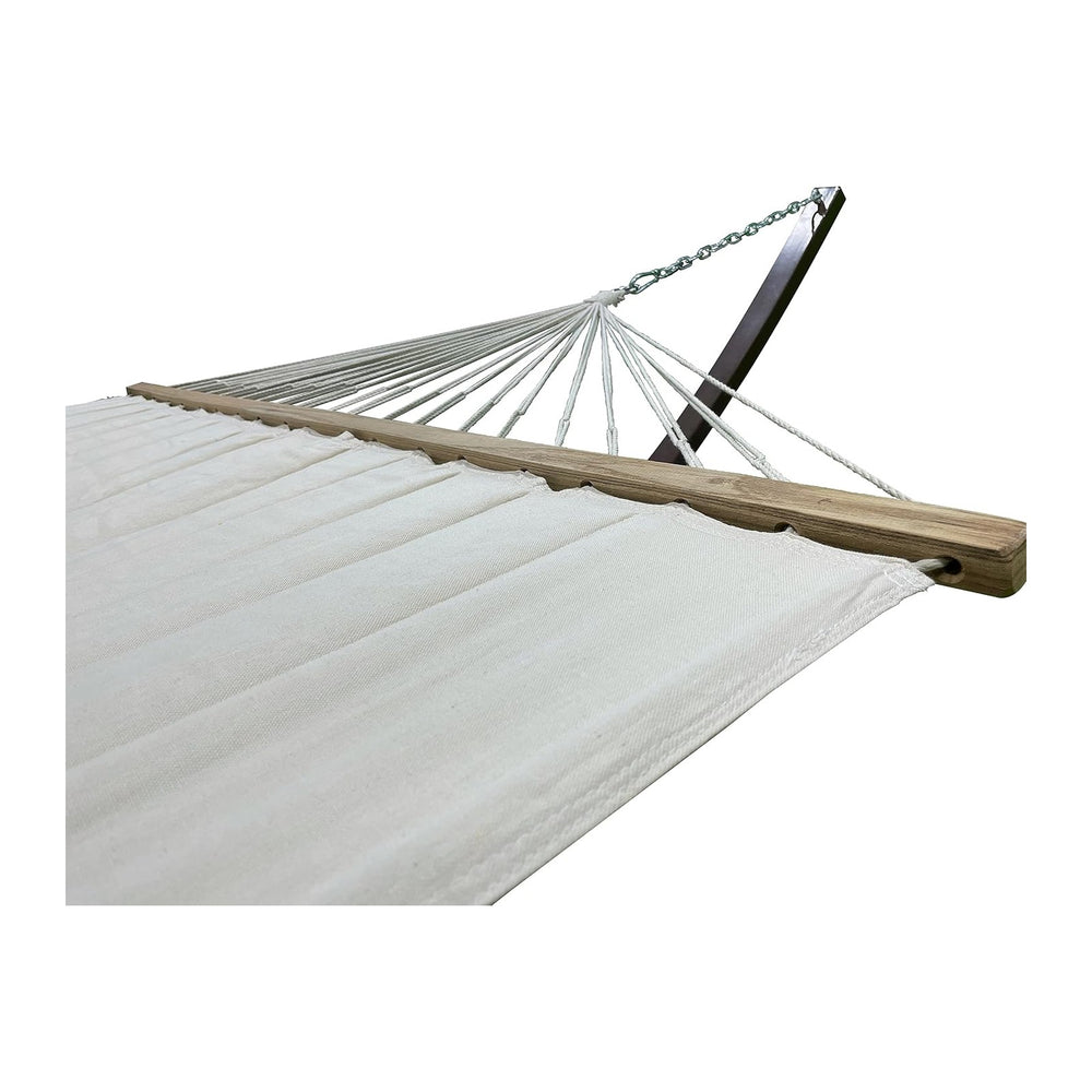 15 Ft. Indoor/Outdoor Heavy Duty Black Steel Arc Hammock Stand w/Premium Quil...