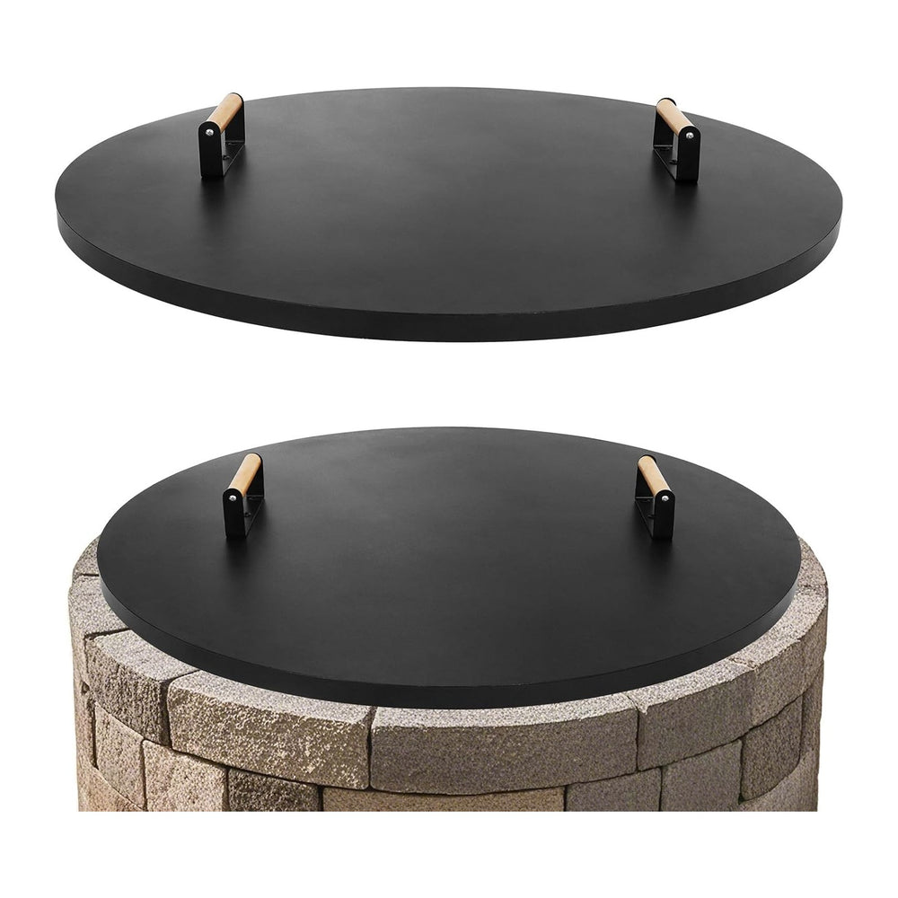 1MORE Fire Pit Lid Round 34"w/Handles,Firepit Cover,All-season Protective