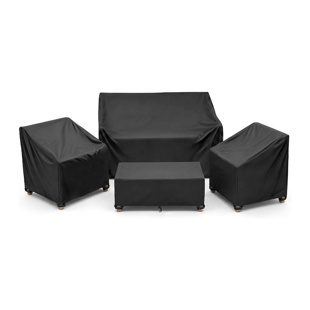420D Patio Furniture Covers 4 Piece Set, Waterproof & UV Resistant Outdoo...