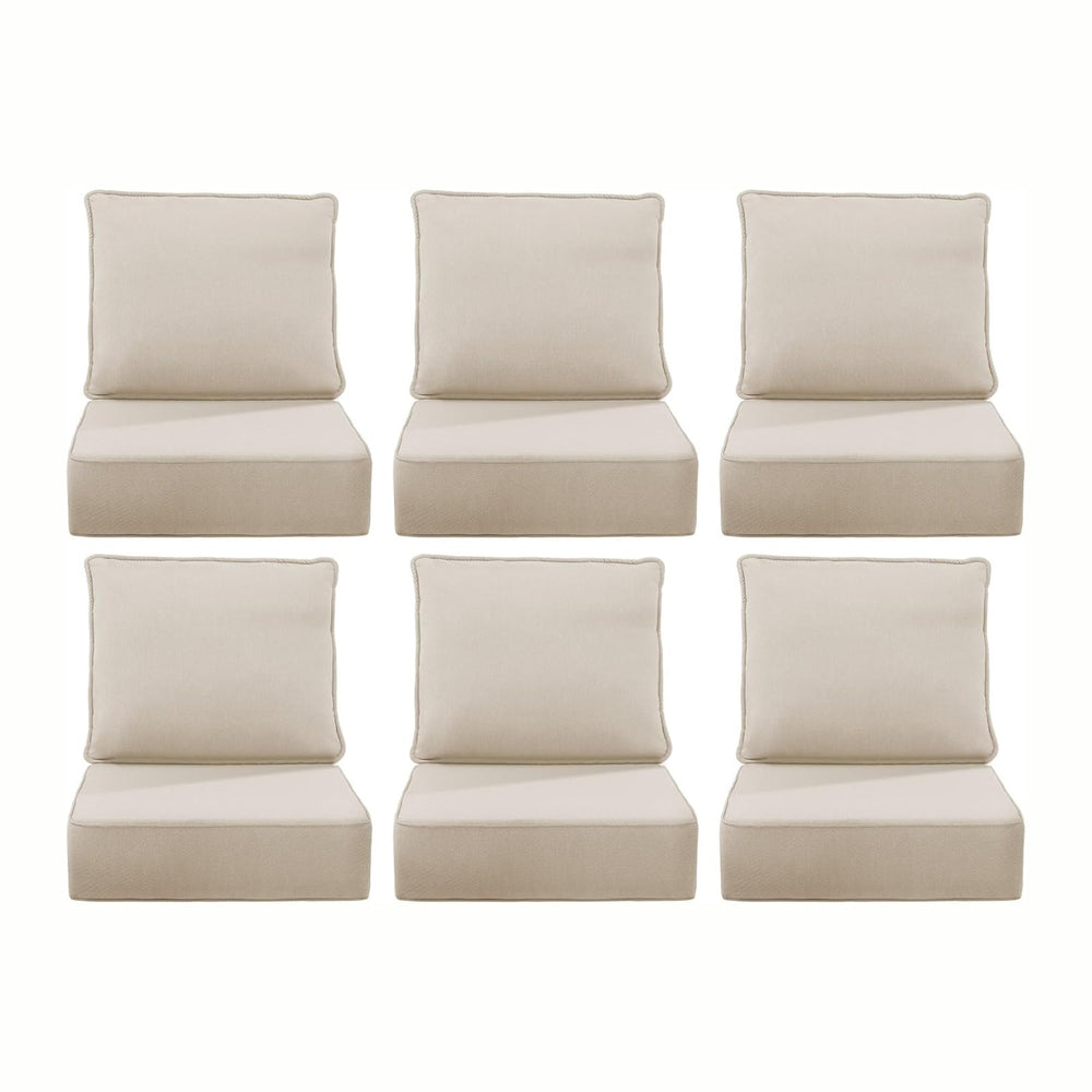 6" Thick Outdoor Chair Cushions, 24 x24 Inch Patio Furniture Cushions Se...
