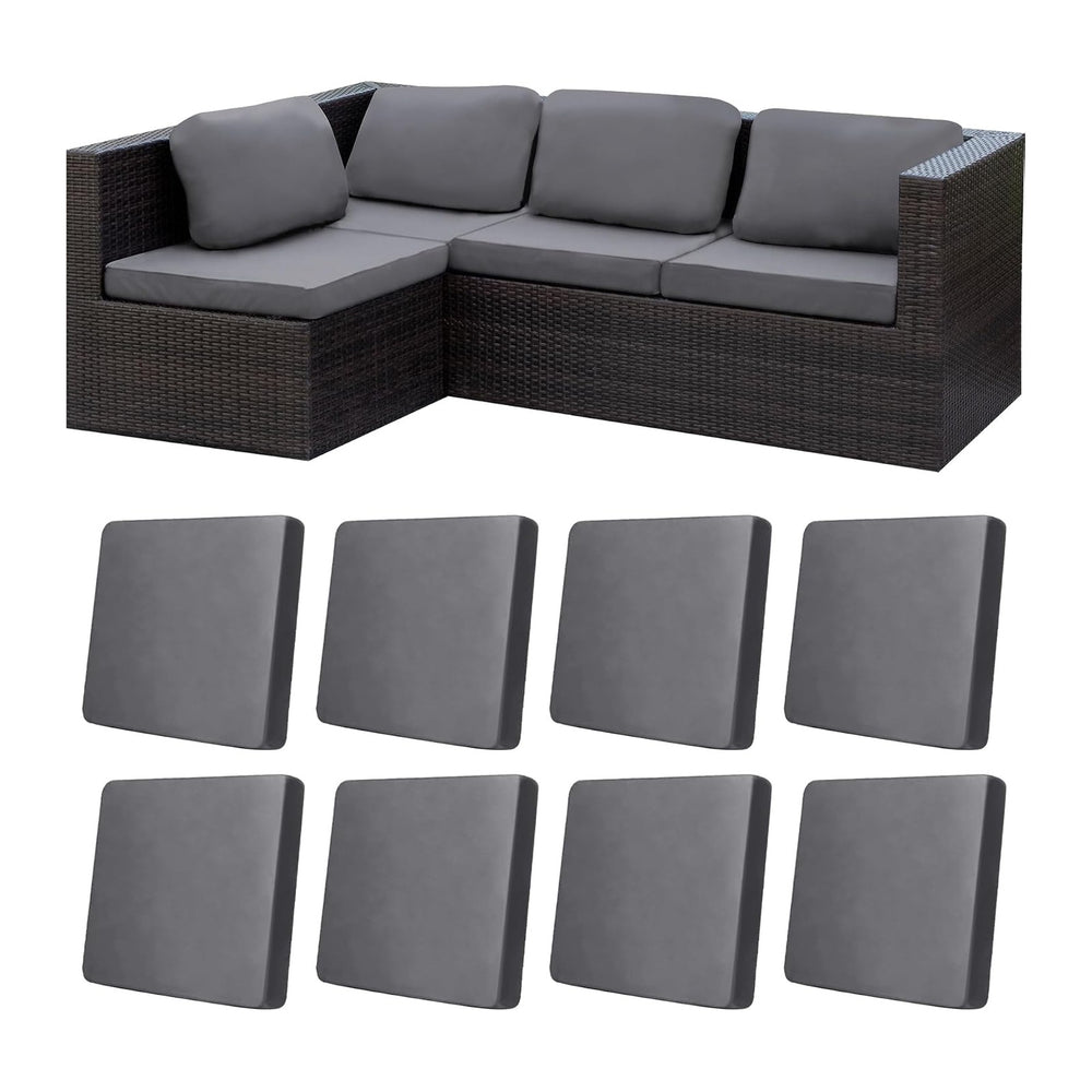 8 Pcs Outdoor Cushion Covers, Patio Sofa Cushion Covers Replacement