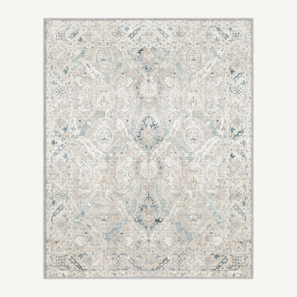 8x10 Area Rugs for Living Room, Machine Washable Non Slip Vintage Retro Rugs,...