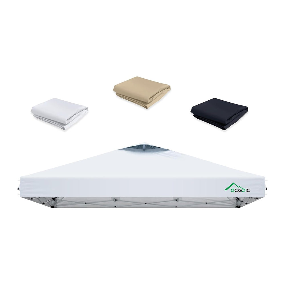 ACEPIC 10x10 Canopy Replacement Top with Air Vent(White,Top Only)
