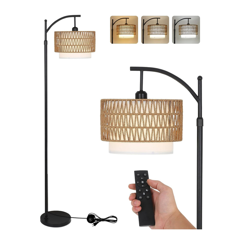 Arc Floor Lamp for Living Room with 3 Color Temperatures, Farmhouse Floor Lam...