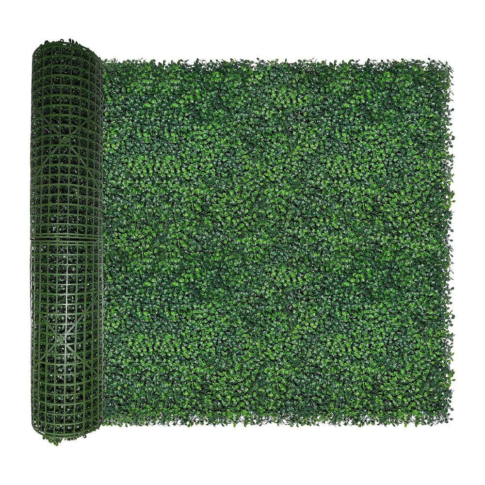 Artificial Boxwood Roll: 40x120 in (33.5 sqft) UV-Anti Faux Ivy Boxwood Hedge...