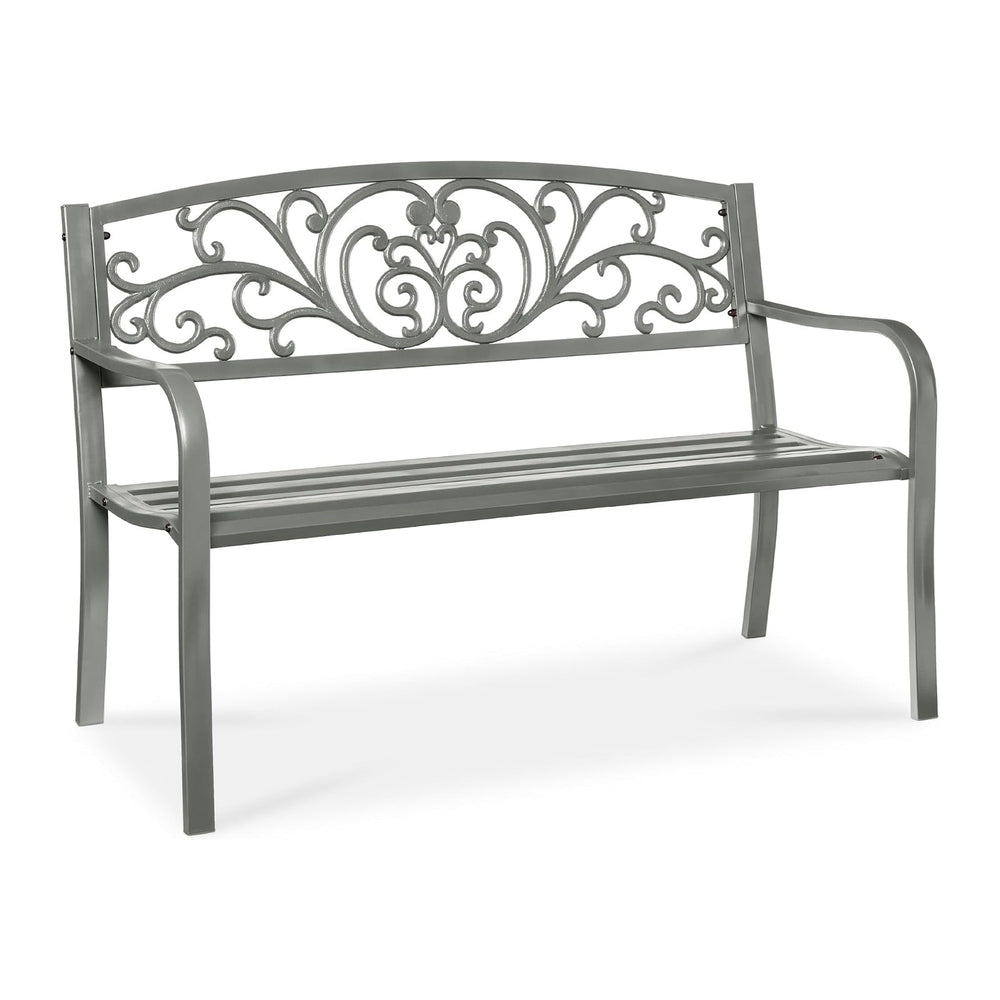 Best Choice Products Outdoor Bench Steel Garden Patio Porch Furniture for Law...
