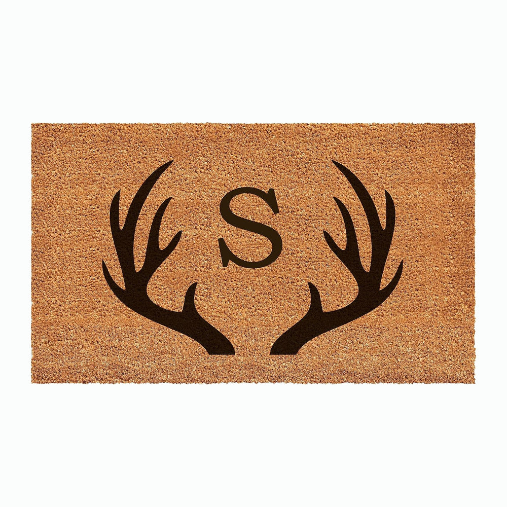 Calloway Mills 108801729 Antler Monogram Doormat, 17" x 29" (S)