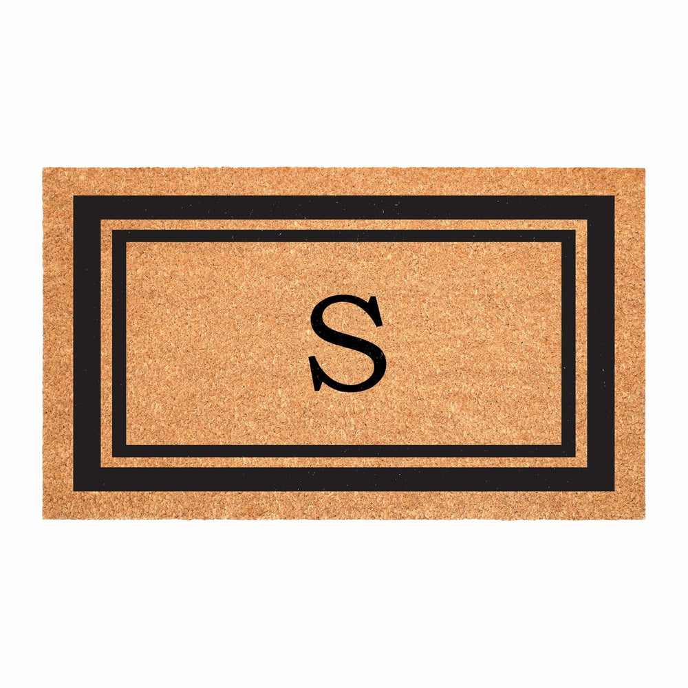 Calloway Mills 152962436S Black Border 24" x 36" Monogram Doormat, ...