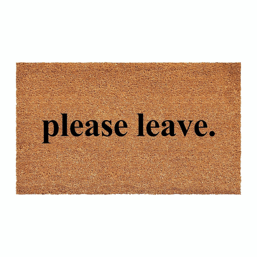 Calloway Mills Please Leave Doormat (Tan/Black, 24" x 36")