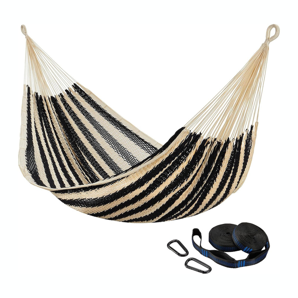 CHULIM Handwoven Mayan Hammock with 10ft Tree Straps, 550lbs Capacity Soft Ro...