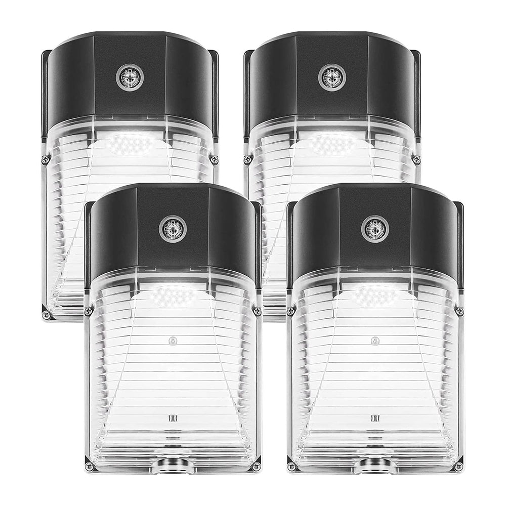 CINOTON 26W LED Wall Pack Light with Dusk to Dawn Sensor 5000k Bronze 4Pack