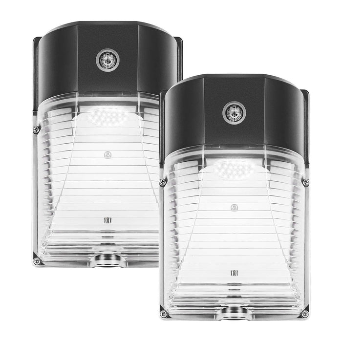 CINOTON 26W LED Wall Pack Light with Dusk to Dawn Sensor 5000k Bronze 2Pack