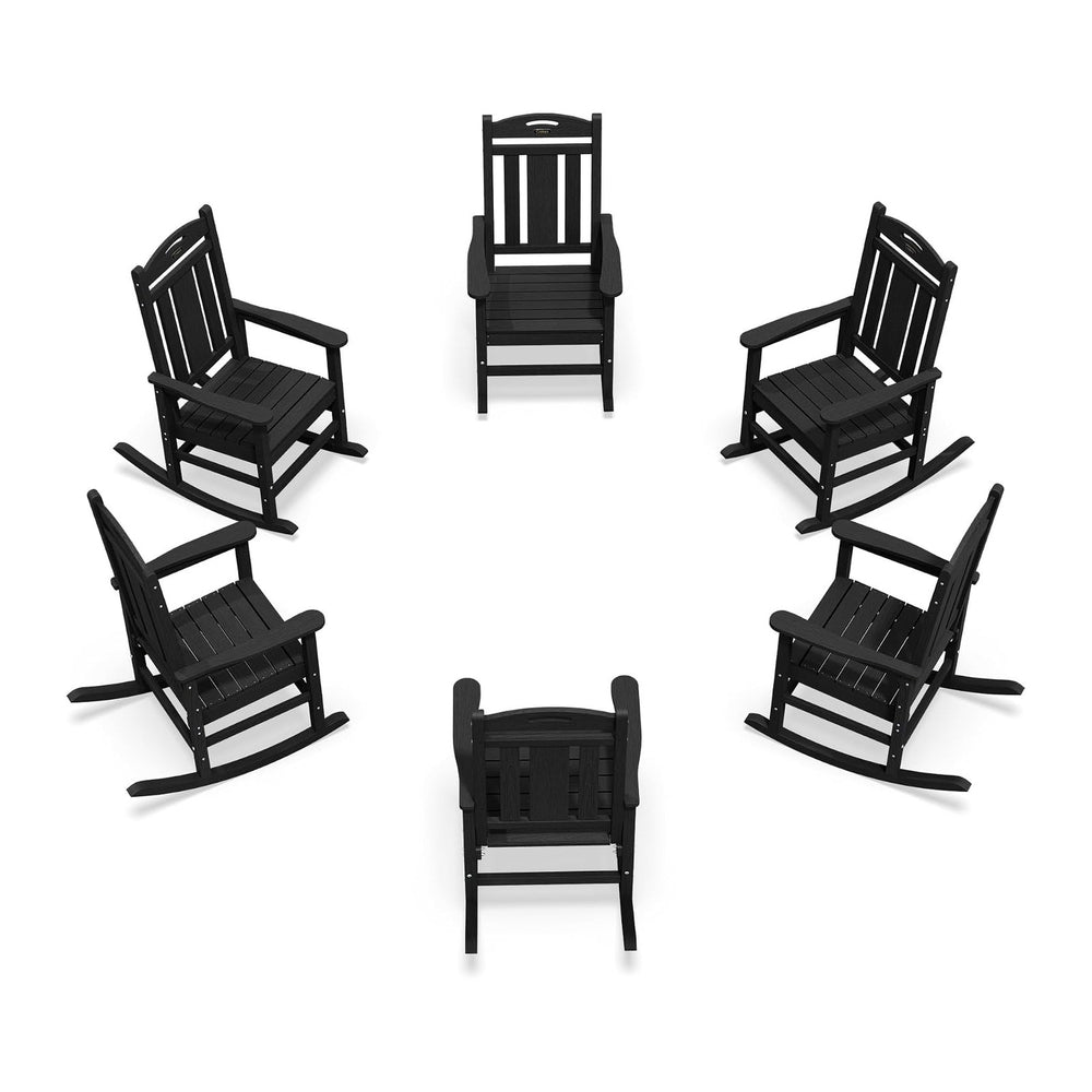 Ciokea Oversized Outdoor Rocking Chairs Set of 6, 380lbs Heavy-Duty Large Pat...