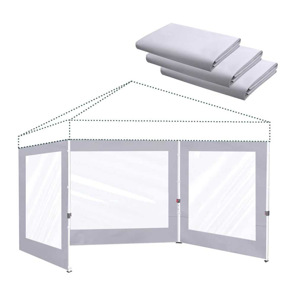 Clear Canopy Sidewalls for 10x10 Pop Up Tent, Gray