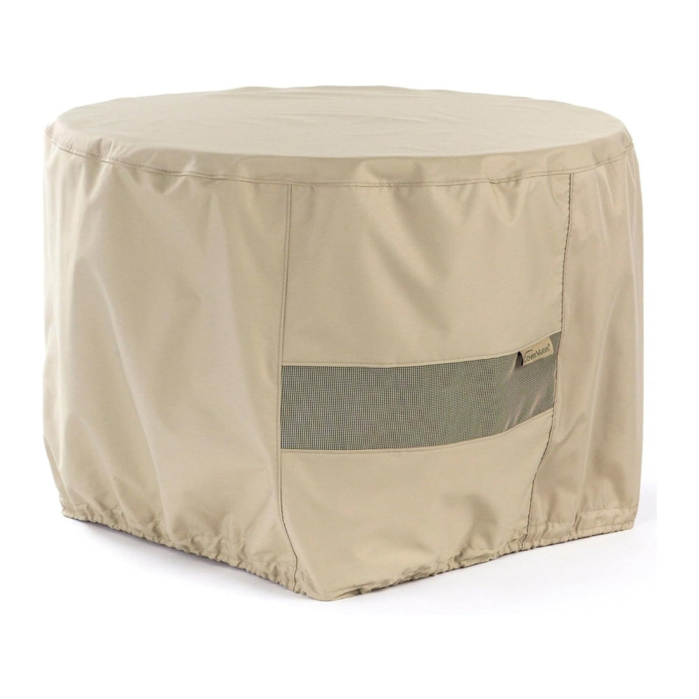 Covermates Elite Round Fire Pit Cover, Polyester, 24 Dia x 18H, Khaki