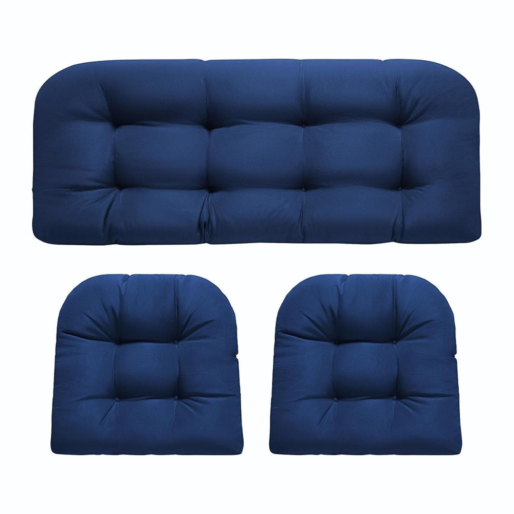DANGHOOGY Wicker Chair Cushions, Waterproof Outdoor Loveseat Cushions for Pat...