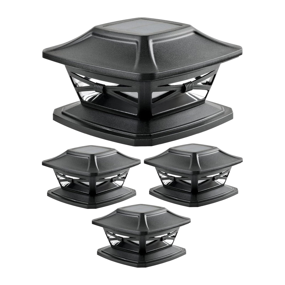 Davinci Flexfit Solar Outdoor Post Cap Lights, 4x4 5x5 6x6, Bright LED, 4PK