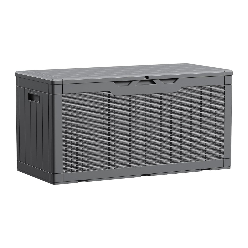 Devoko 100 Gallon Waterproof Resin Deck Box, Large Outdoor Storage Box
