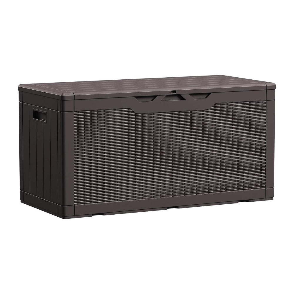 Devoko 100 Gallon Waterproof Resin Deck Box, Large Outdoor Storage Box