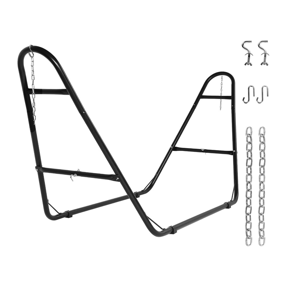 Duble Heavy Duty Steel Hammock Stand for Outside, 550 LBS Capacity