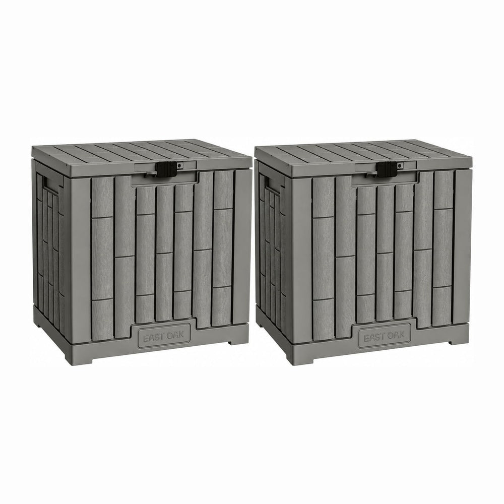 EAST OAK Outdoor Storage Box, 31 Gallon 2 Pack Deck Box Indoor and Outdoor Us...