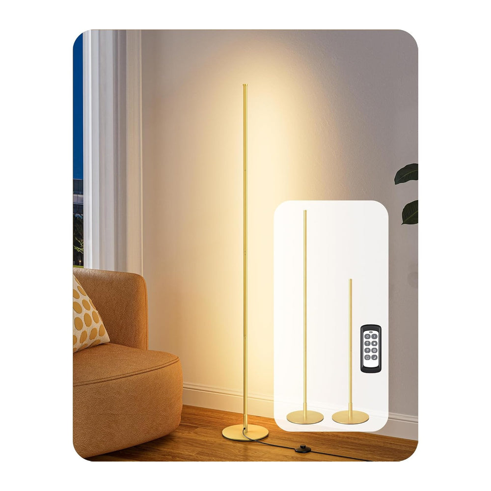 EDISHINE 59.8" Corner Lamp with Remote & 3 Height Settings, Dimmable...